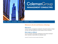 Tablet Screenshot of colemangroupconsulting.com